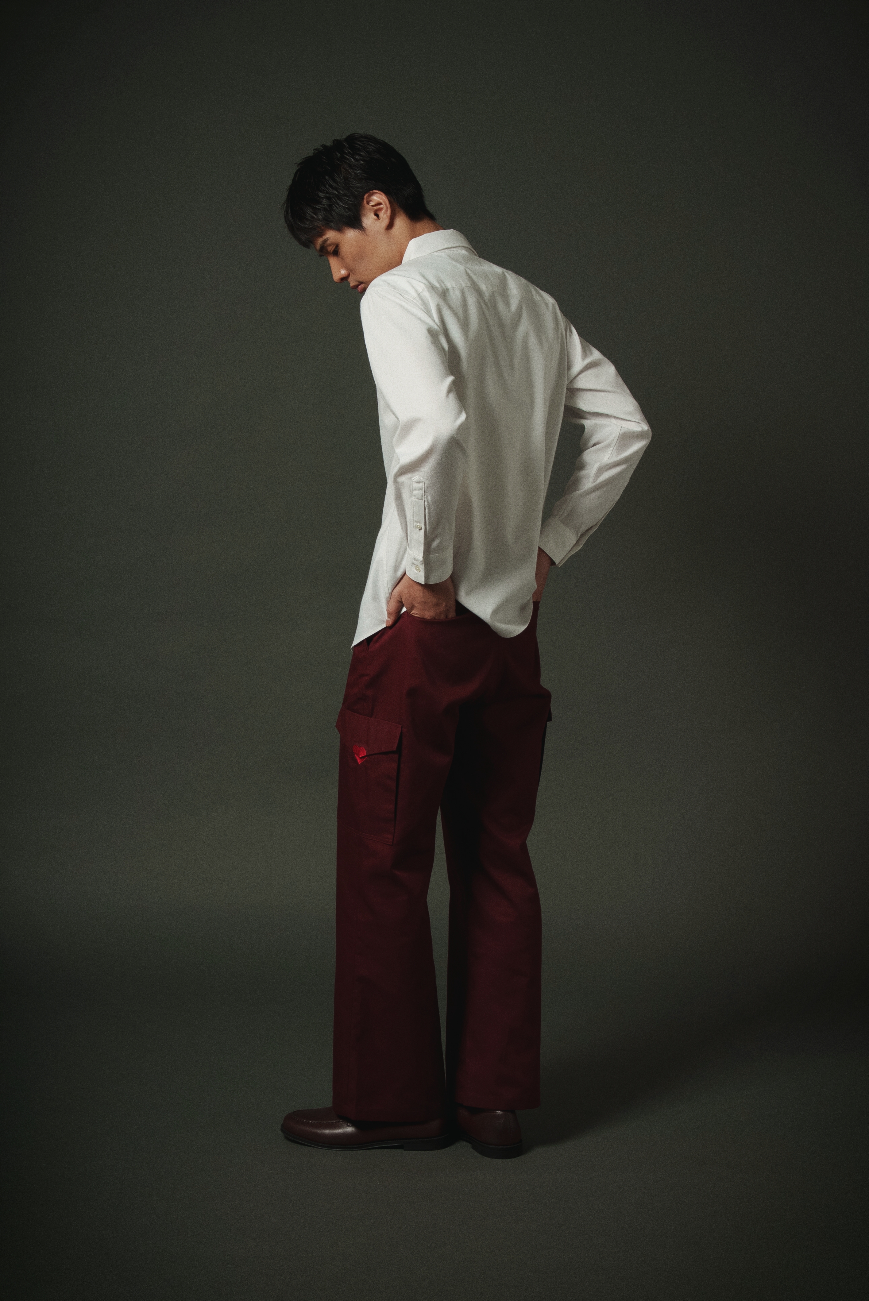 Letter Pants Bordeaux | YONEZA